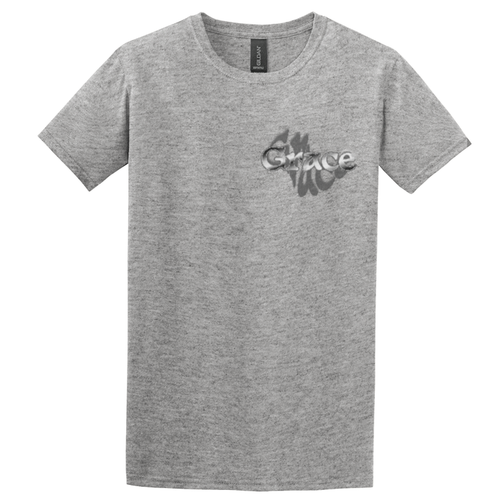 "Give Yourself Grace" Grey Adonai T-Shirt, Front Print