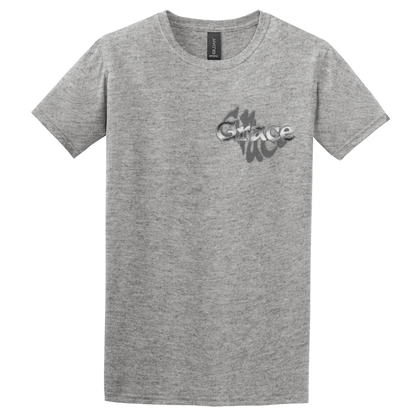 "Give Yourself Grace" Grey Adonai T-Shirt, Front Print