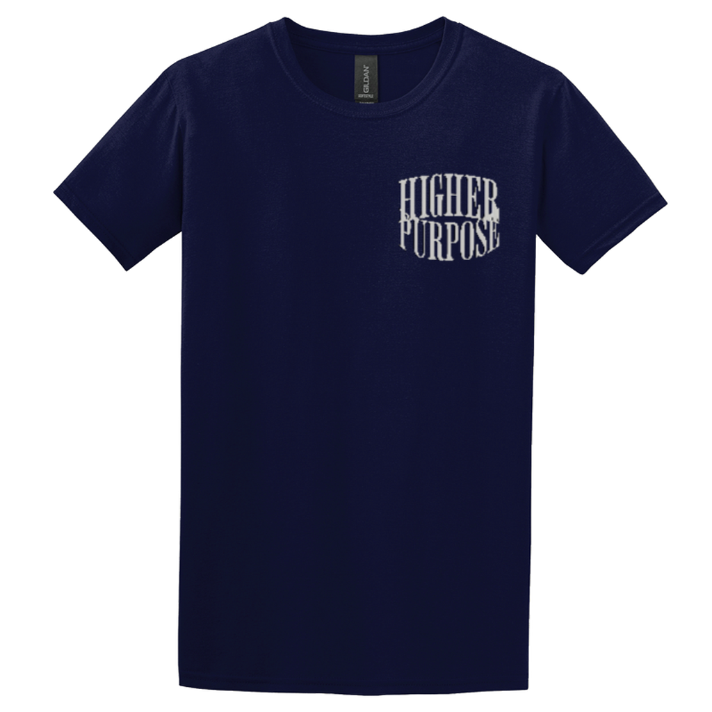 "HIGHER PURPOSE" Navy Adonai T-Shirt, Front Print