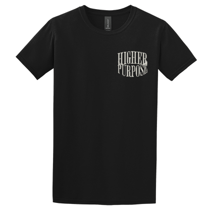 "HIGHER PURPOSE" Black Adonai T-Shirt, Front Print