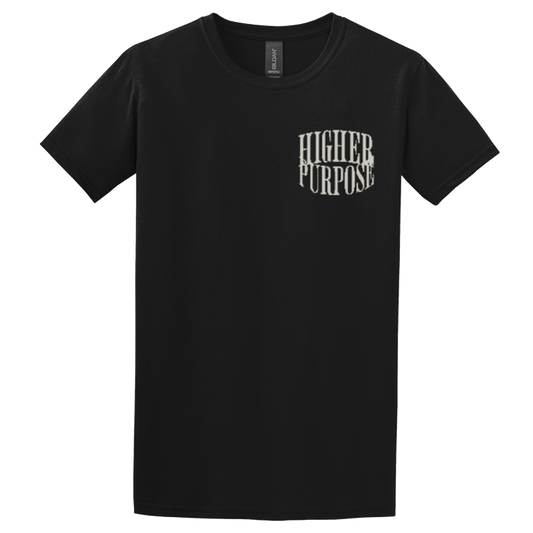 "HIGHER PURPOSE" Black Adonai T-Shirt, Front Print