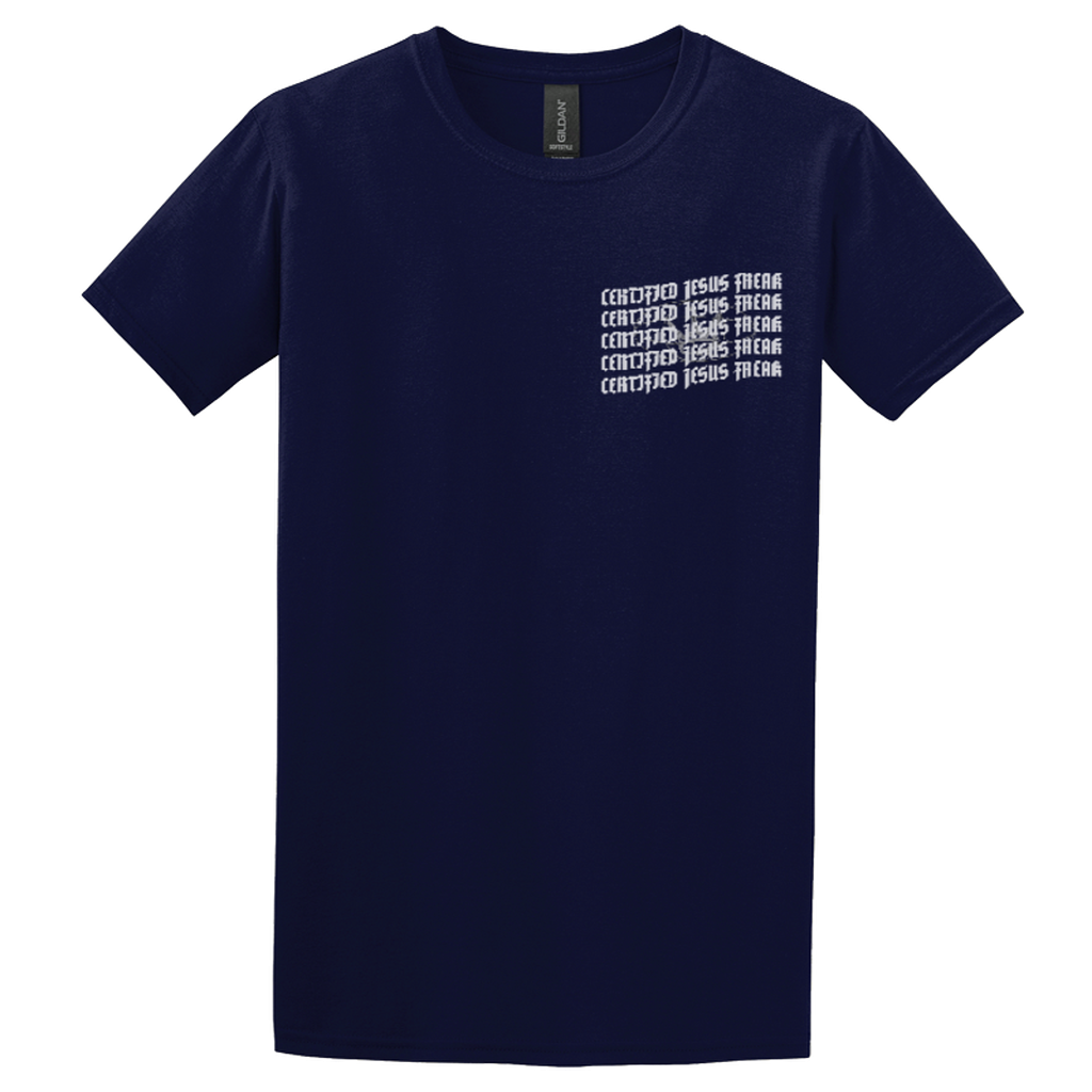 "Holy Roller/CJF" Navy Adonai T-Shirt, Front Print