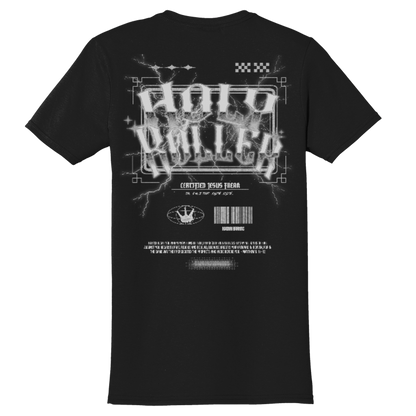 "Holy Roller/CJF" Black Adonai T-Shirt, Back Print