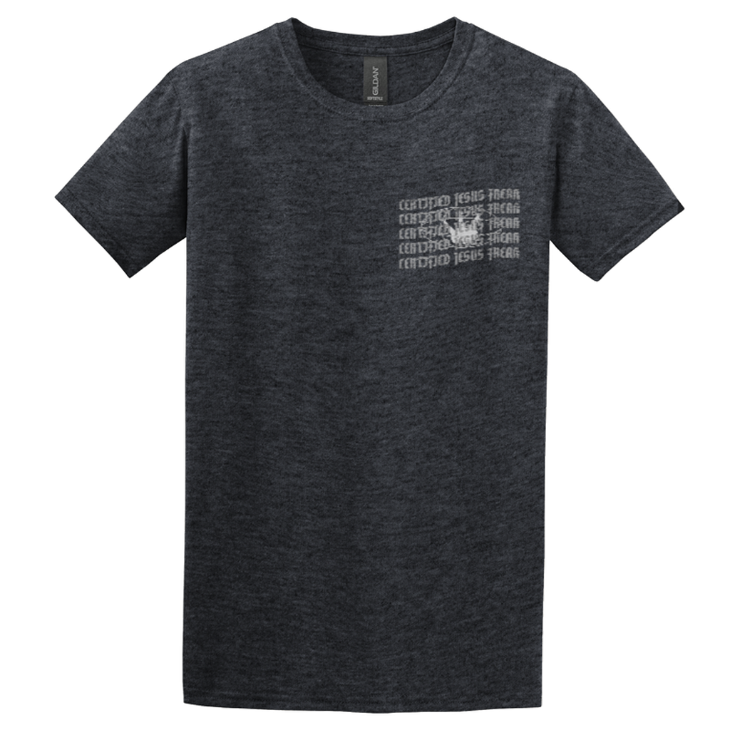 "Holy Roller/CJF" Heather Grey Adonai T-Shirt, Front Print