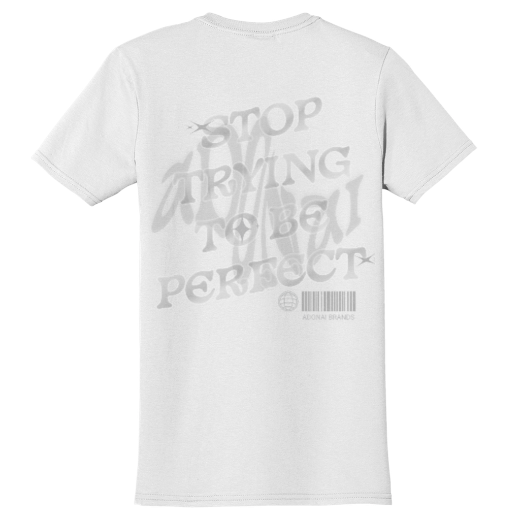 "Give Yourself Grace" White Adonai T-Shirt, Back Print