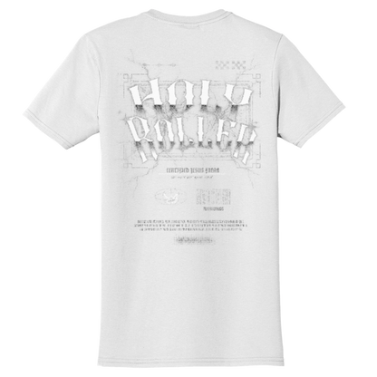 "Holy Roller/CJF" White Adonai T-Shirt, Back Print