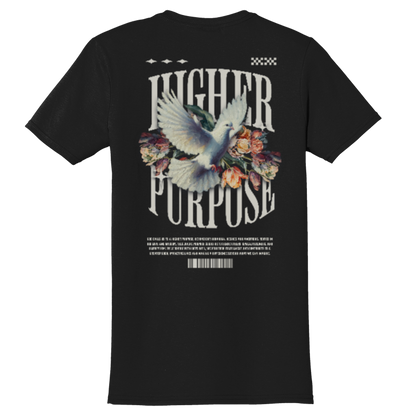 "HIGHER PURPOSE" Black Adonai T-Shirt, Back Print