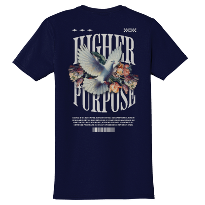 "HIGHER PURPOSE" Navy Adonai T-Shirt, Back Print