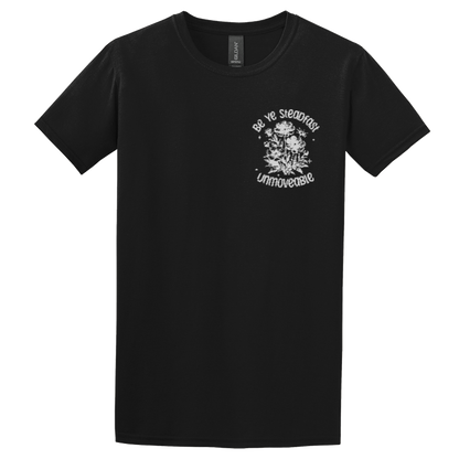 Adonai "Be Ye Steadfast" Black T-shirt, Front Print