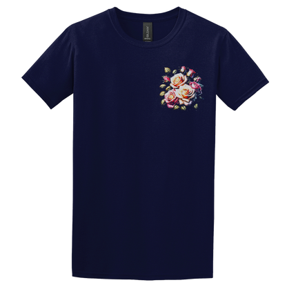 "Rooted In Love" Navy Adonai T-Shirt, Front Print