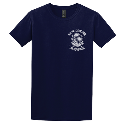 Adonai "Be Ye Steadfast" Navy T-shirt, Front Print