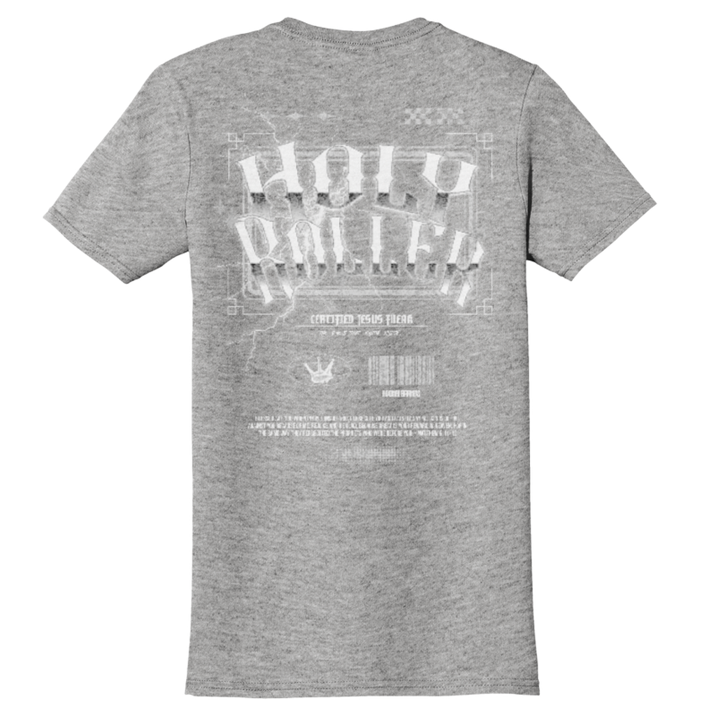 "Holy Roller/CJF" Grey Adonai T-Shirt, Back Print