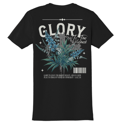 "Glory To The Highest" Black Adonai T-Shirt, Back Print