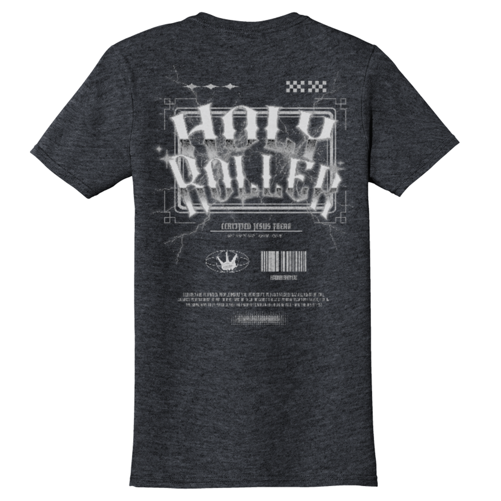 "Holy Roller/CJF" Heather Grey Adonai T-Shirt, Back Print