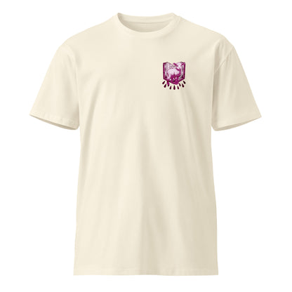 "MTWRSHP" Natural/Rosado Adonai Tee, Front Print